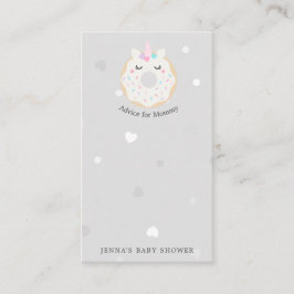 Tarjeta De Recepción donuts animales lindo Baby Shower Advice