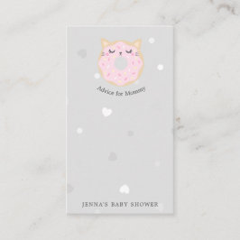 Tarjeta De Recepción donuts animales lindo Baby Shower Advice