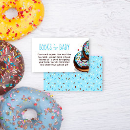 Tarjeta De Recepción Donuts y pañales solicitud de libro marrón azul
