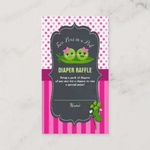 Tarjeta De Recepción Dos Guisantes en una Vaina Gemelos Baby Shower Rif