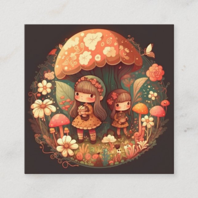 Tarjeta De Recepción Dos lindas niñas elefantes (Anverso)