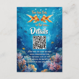 Tarjeta De Recepción Dos Menos Peces En El Mar Boda Submarina
