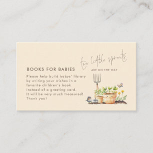 Tarjeta De Recepción Dos pequeños libros de brotes para Baby Shower