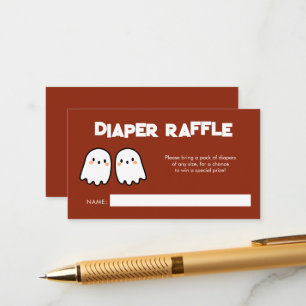 Tarjeta De Recepción Dos problemas gemelos Baby Shower Diaper Raffle