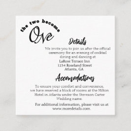 Tarjeta De Recepción Dos se convierten en un blanco