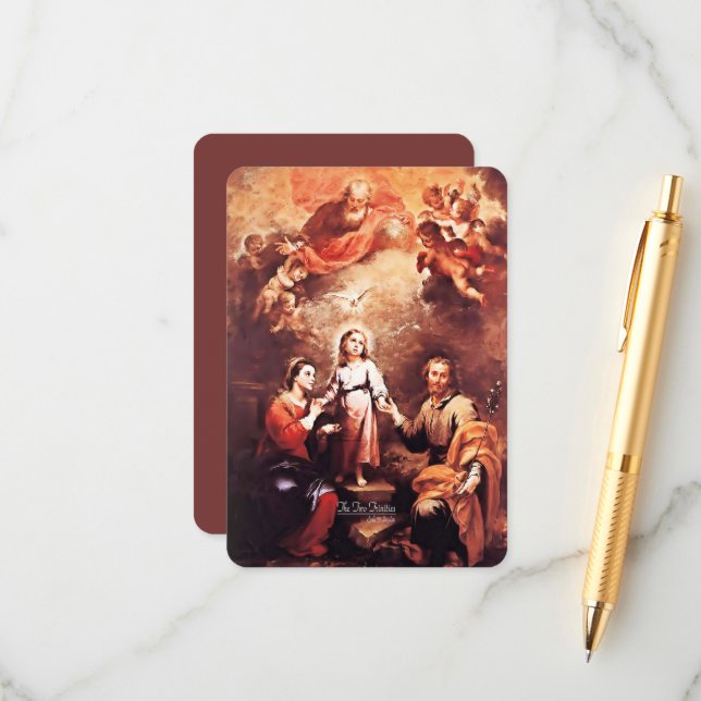 Tarjeta De Recepción Dos trinidades con oración (Anverso/Reverso In Situ)