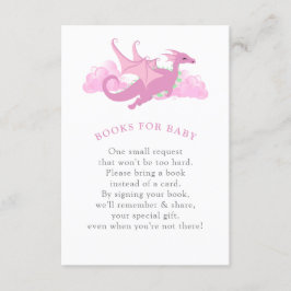 Tarjeta De Recepción Dragón caprichoso rosa: Libros de Baby Shower para