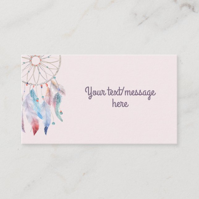 Tarjeta De Recepción Dream Big Boho Dreamcatcher Birthday (Anverso)