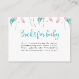 Tarjeta De Recepción Dream Catcher Book Request Baby Shower Insert Card