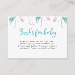 Tarjeta De Recepción Dream Catcher Book Request Baby Shower Insert Card