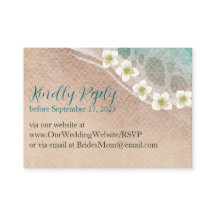 Dreams Watercolor Beach Wedding RSVP