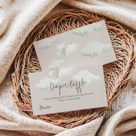 Tarjeta De Recepción Dreamy Beige Heaven enviado pañal de revelación de