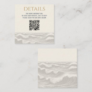 Tarjeta De Recepción Dreamy Blue Palm Trees Boda Código QR