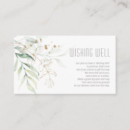 Tarjeta De Recepción Dreamy Foliage Wishing Well V1 Green/Blue ID817