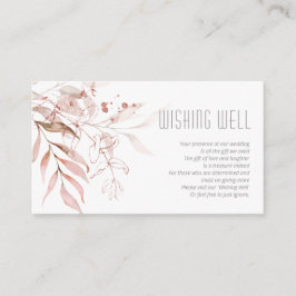 Tarjeta De Recepción Dreamy Foliage Wishing Well V2 Rubor Pink ID817