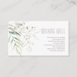 Tarjeta De Recepción Dreamy Greenery Wishing Well V2 Green/Blue ID817