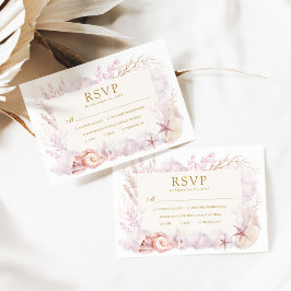 Tarjeta De Recepción Dreamy Ocean Under Sea Beach Wedding RSVP
