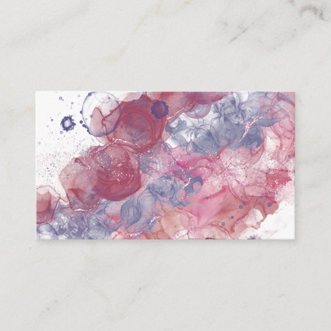 Tarjeta De Recepción Drogas rosadas de tinta de alcohol (Anverso)