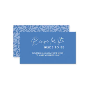 Tarjeta De Recepción Ducha azul Delft Bridal comparte la receta