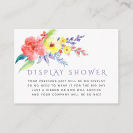 Tarjeta De Recepción Ducha colorida para la pantalla de Baby Shower flo