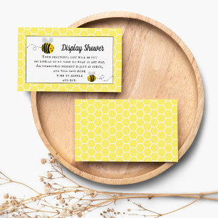 Tarjeta De Recepción Ducha con exhibición de abejas mieleras pequeñas d