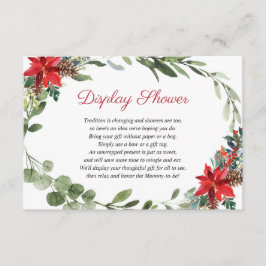 Tarjeta De Recepción ducha con pantalla de navidad con flores para bebé