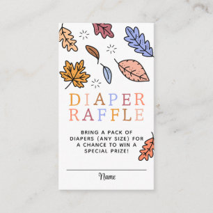 Tarjeta De Recepción Ducha de Baby Shower Sorteo de Pañales de Enamorar