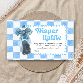 Tarjeta De Recepción Ducha de Bebé Blue She's Ready to Pop Sorteo de Pa