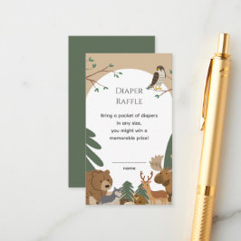Tarjeta De Recepción Ducha de Bebé Bohemio Moderno Bosque Animales del 