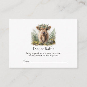 Tarjeta De Recepción Ducha de Bebé Boho Chic Vaca de las Tierras Altas