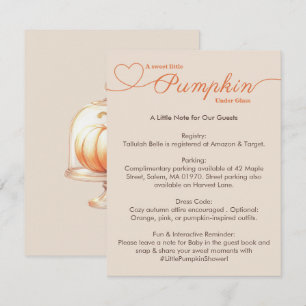 Tarjeta De Recepción Ducha de Bebé Calabacita - Otoño Chic
