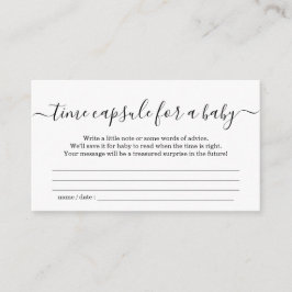 Tarjeta De Recepción Ducha de bebé cápsula del tiempo