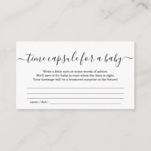 Tarjeta De Recepción Ducha de bebé cápsula del tiempo