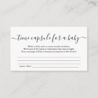 Tarjeta De Recepción Ducha de bebé cápsula del tiempo