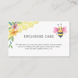 Tarjeta De Recepción Ducha de bebé chica de abejas - Personalizado Text