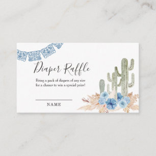 Tarjeta De Recepción Ducha de bebé con cactus occidental Rifa de pañale