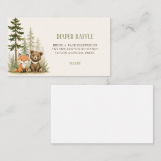 Tarjeta De Recepción Ducha de Bebé de Animales de Camping Bosque de Ave