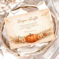 Ducha de bebé de calabacita de otoño, rifa de paña