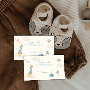 Tarjeta De Recepción Ducha de bebé de cohete espacial boho