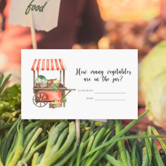 Tarjeta De Recepción Ducha de bebé de cosecha local - Cuántas verduras (Subido por el creador)