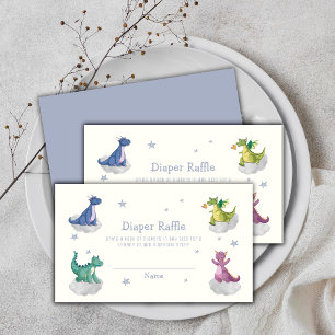 Tarjeta De Recepción Ducha de bebé de dragón celestial boho mágico, rif
