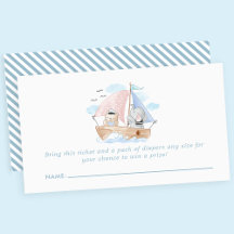 Ducha de bebé de elefante náutico sorteo de pañale