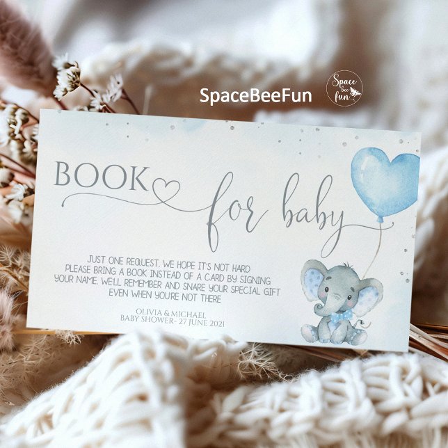Tarjeta De Recepción Ducha de bebé de Elephant Safari (Elephant safari baby shower enclosure card, safari baby shower book for baby, diaper raffle card saf)