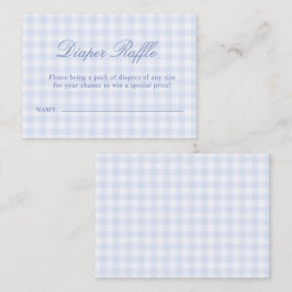 Tarjeta De Recepción Ducha de bebé de gingham azul