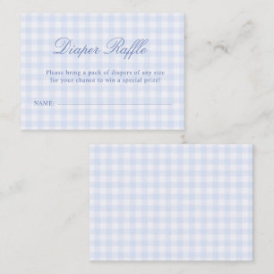 Tarjeta De Recepción Ducha de bebé de gingham azul