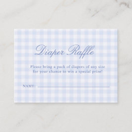 Tarjeta De Recepción Ducha de bebé de gingham azul