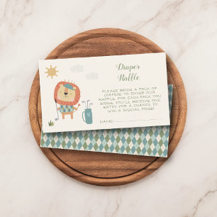Tarjeta De Recepción Ducha de bebé de golf Rifa de pañales Pequeño putt