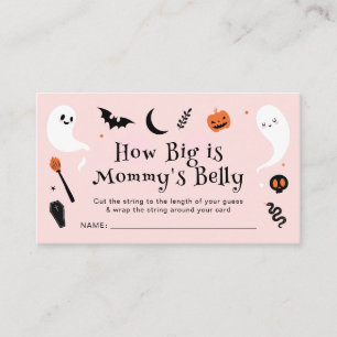 Tarjeta De Recepción Ducha de Bebé de Halloween Niña ¿Cuán Grande está