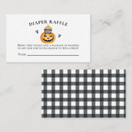 Tarjeta De Recepción Ducha de bebé de Halloween, rifa de pañales de cal