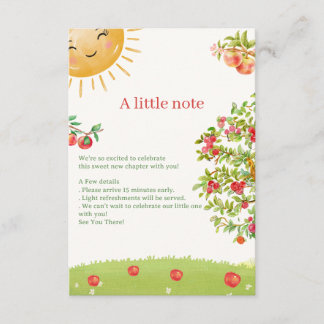 Tarjeta De Recepción Ducha de bebé de huerto de manzanas acuarela